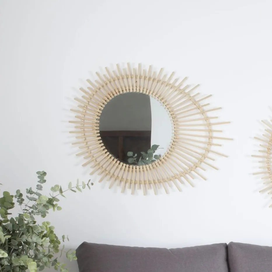 Maia Miroir mural en rotin naturel^Banak Outlet