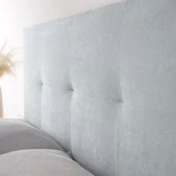 Maira T&ecirc;te de lit tapissée bleu turquoise pour lit de 150 et 160^Banak Online
