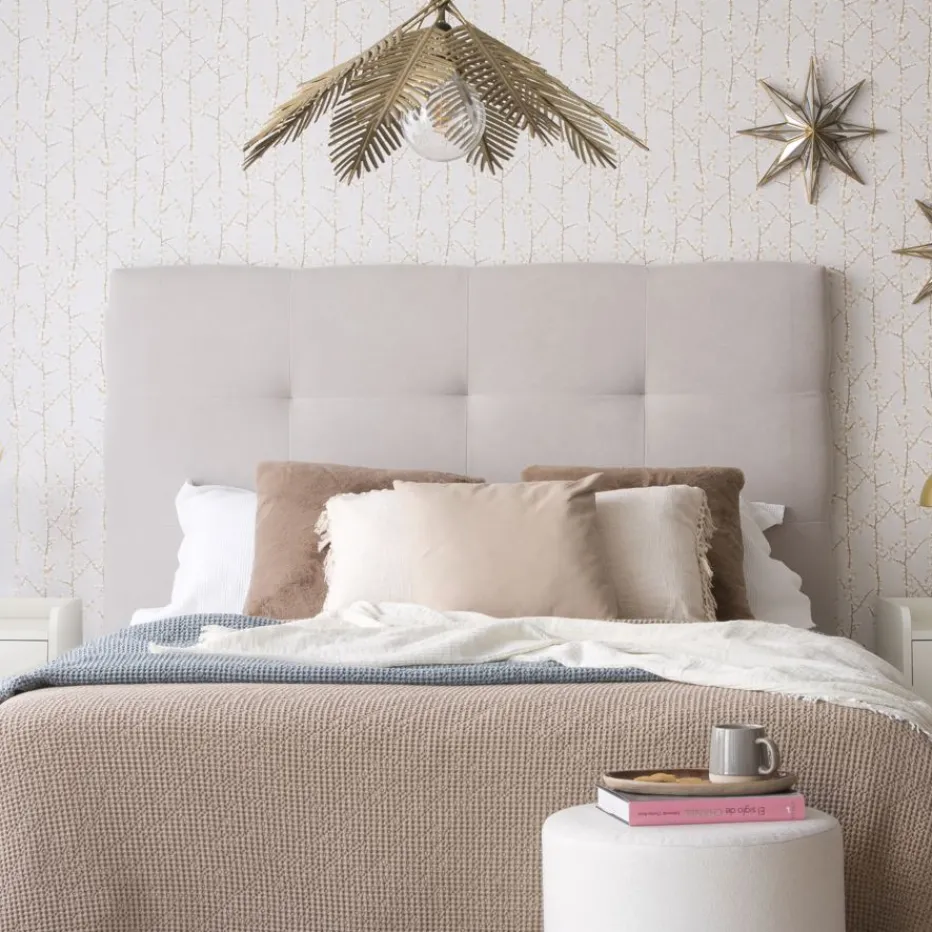 Maira Tête de lit capitonnée beige pour lit de 150 et 160^Banak Best