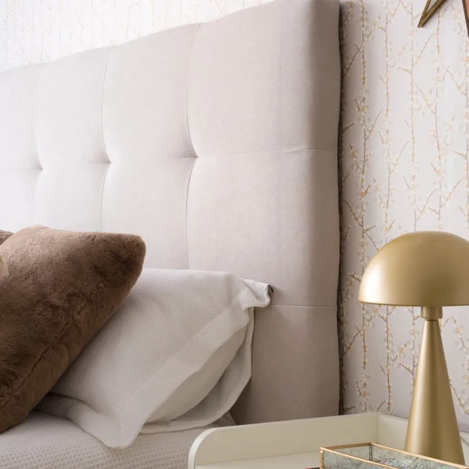 Maira Tête de lit capitonnée beige pour lit de 150 et 160^Banak Best