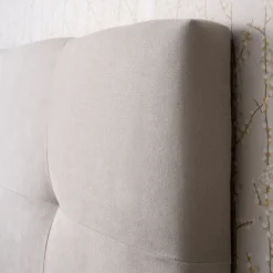 Maira Tête de lit tapissée beige pour lit de 140^Banak Hot