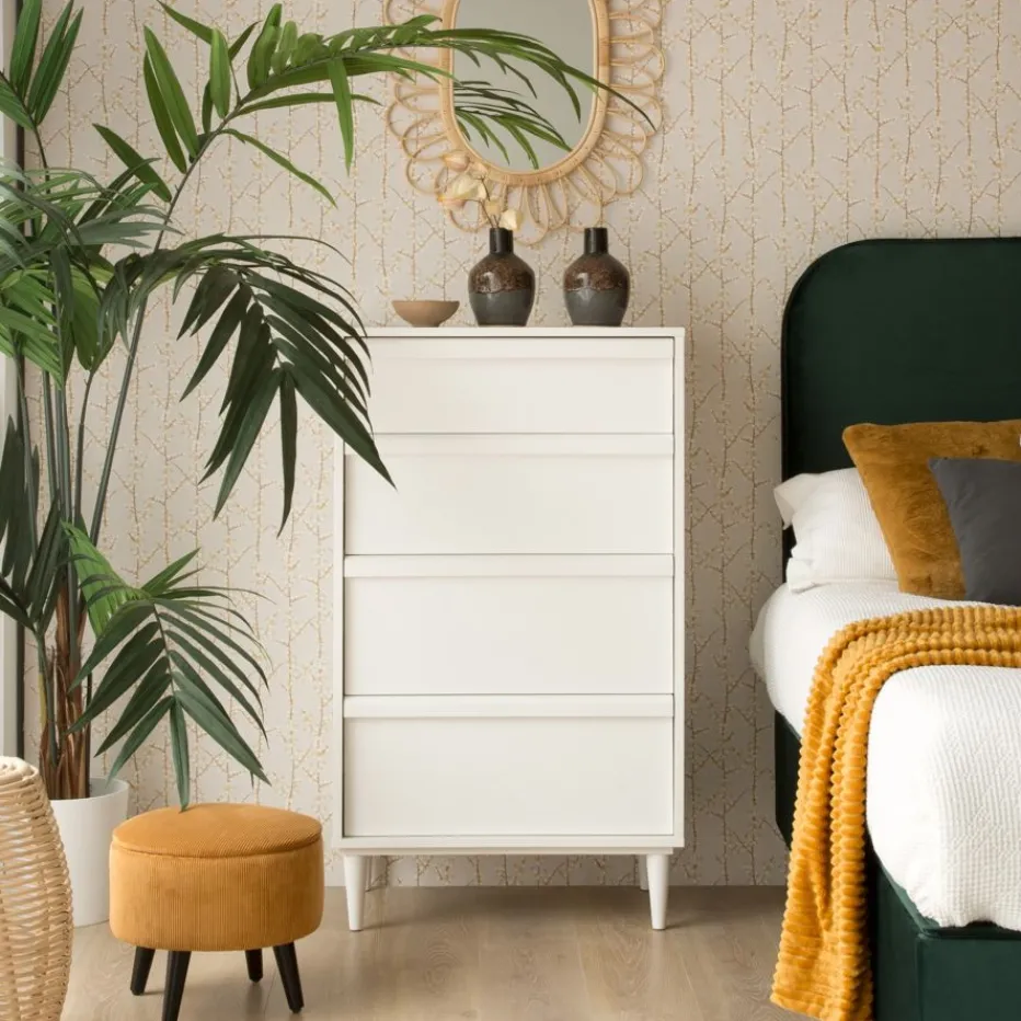 Margot Chiffonnier en bois laqué blanc^Banak Sale
