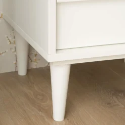 Margot Table de chevet en bois laqué blanc^Banak Online