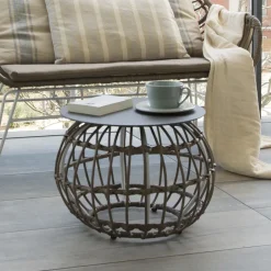 Mattia Table basse de jardin en rotin synthétique^Banak Clearance