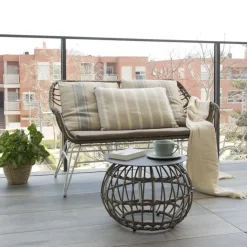 Mattia Table basse de jardin en rotin synthétique^Banak Clearance
