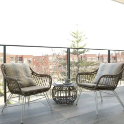 Mattia Table basse de jardin en rotin synthétique^Banak Clearance