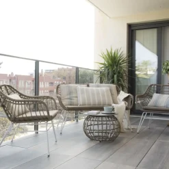 Mattia Table basse de jardin en rotin synthétique^Banak Clearance