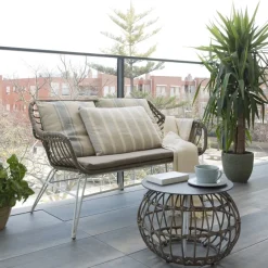 Mattia Table basse de jardin en rotin synthétique^Banak Clearance
