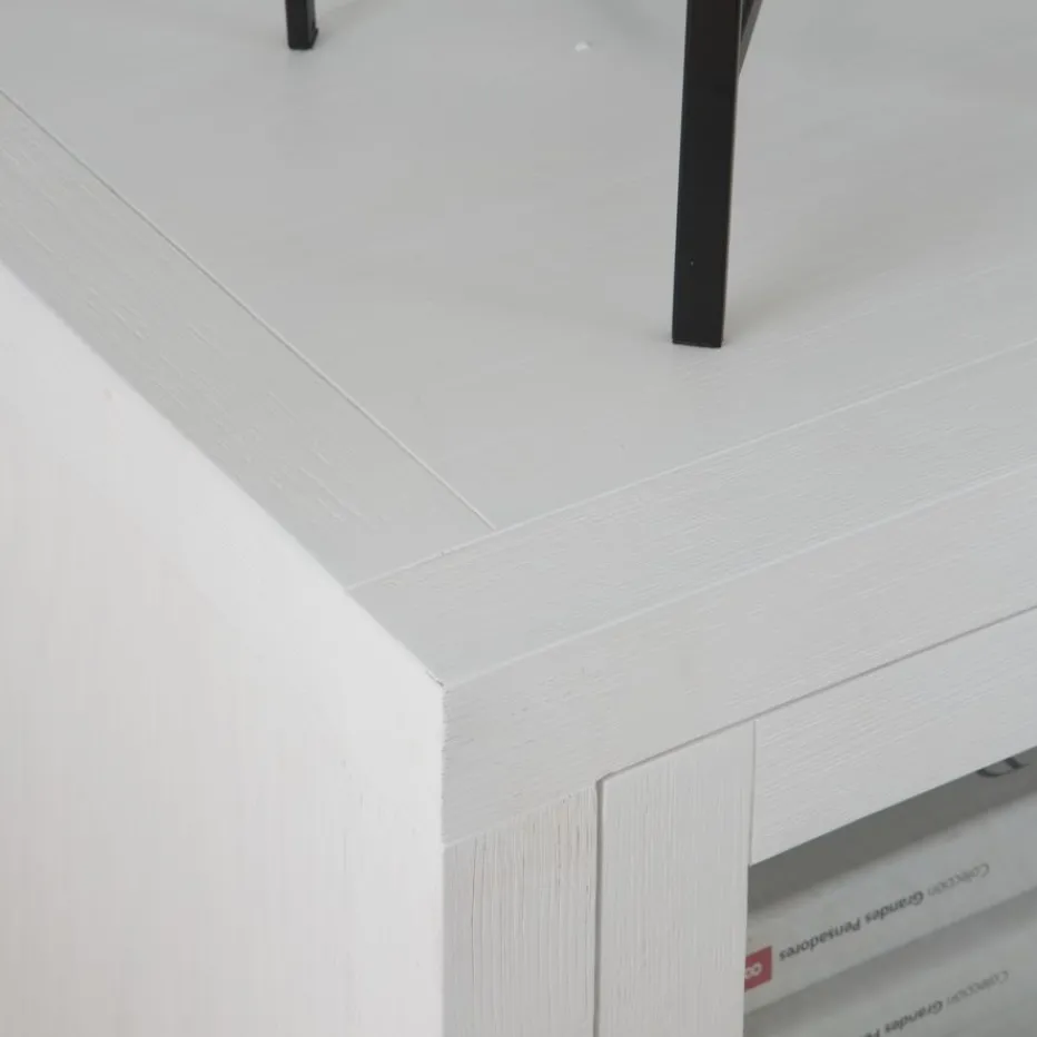 Milos Commode en bois blanc et naturel^Banak Outlet