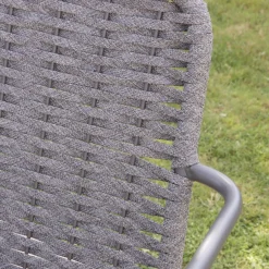 Mink Chaise de jardin en corde de couleur anthracite et en aluminium graphite^Banak Best