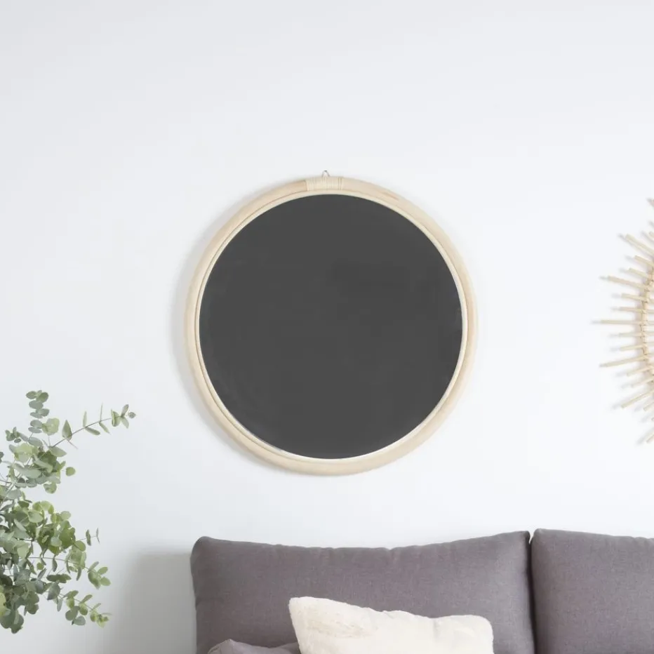 Moita Est un miroir rond en rotin naturel^Banak Discount