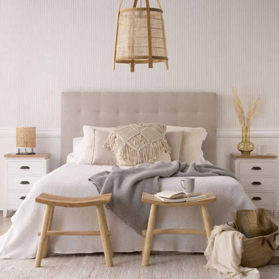 Neris Tête de lit tapissée beige pour lit de 150 et 160^Banak Hot
