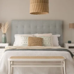 Neris Tête de lit tapissée bleu turquoise pour lit de 150 et 160^Banak Clearance