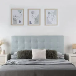 Neris Tête de lit tapissée bleu turquoise pour lit de 150 et 160^Banak Clearance
