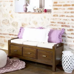 Nest Banc avec rangement et coussins en bois^Banak Hot