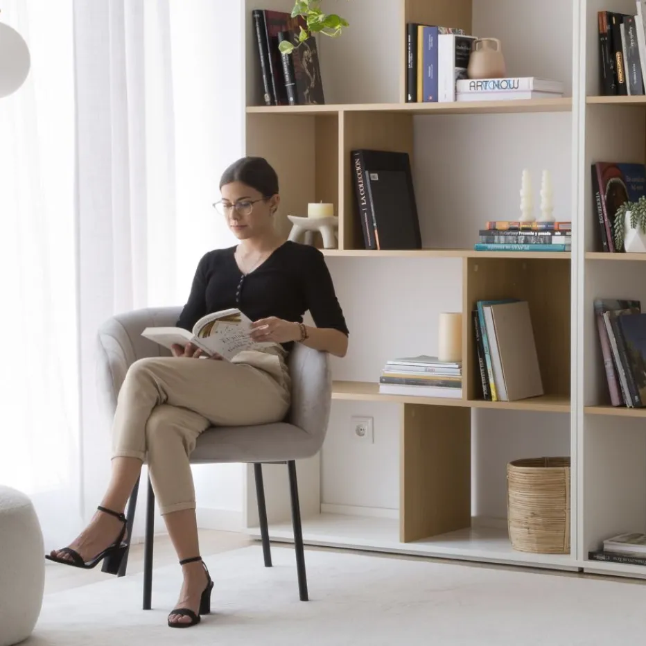 Nilsa Chaise en velours gris^Banak Best
