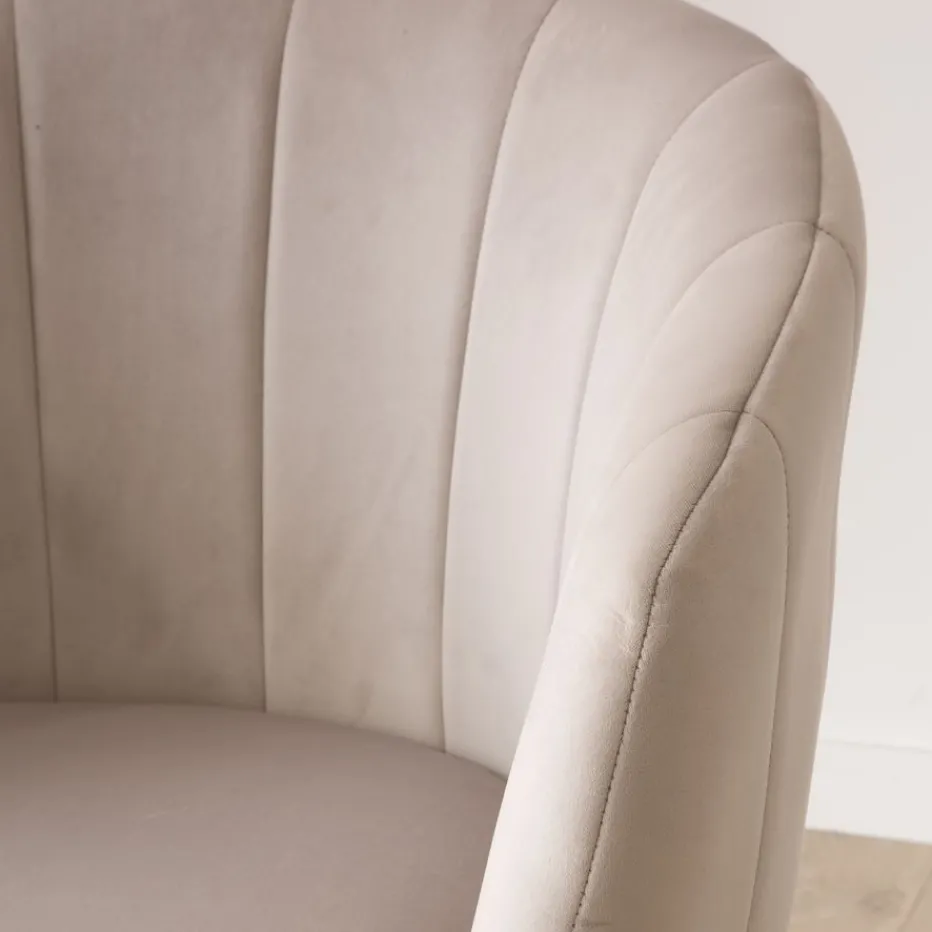 Nilsa Chaise en velours gris^Banak Best