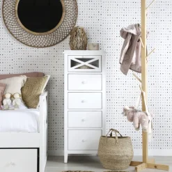 Niza Commode en bois laqué blanc^Banak Clearance