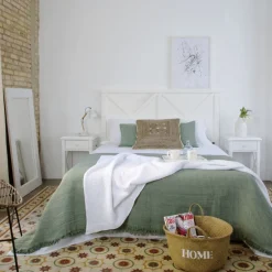 Niza Tête de lit en bois pour lit de 150 et 160 laqué en blanc^Banak Best