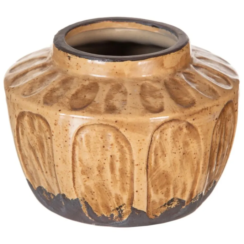 Nola Vase marron decoration en ceramique^Banak Hot