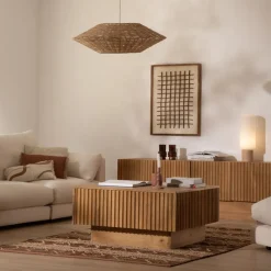 Nolan Mesa de centro de madera maciza de mango^Banak