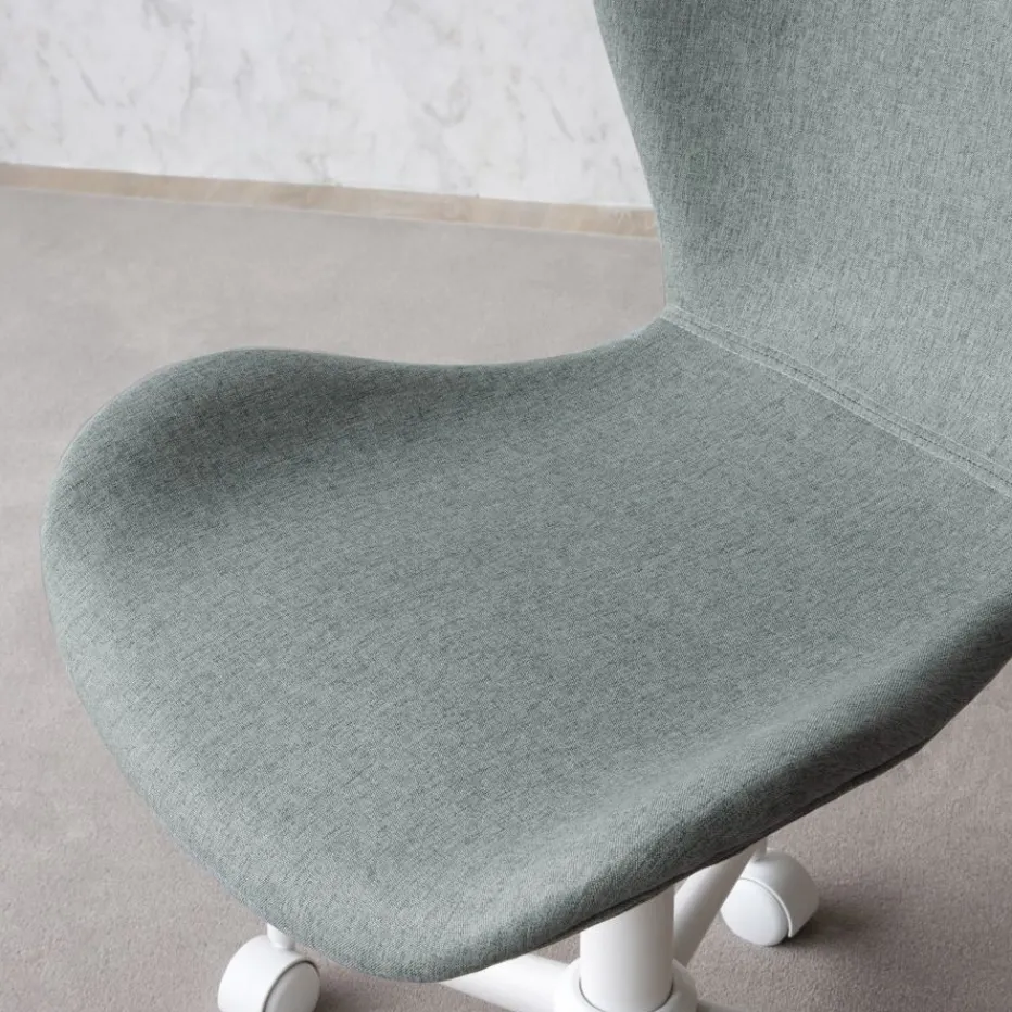 Nori Chaise de bureau rembourrée vert aigue-marine avec roulettes^Banak Clearance