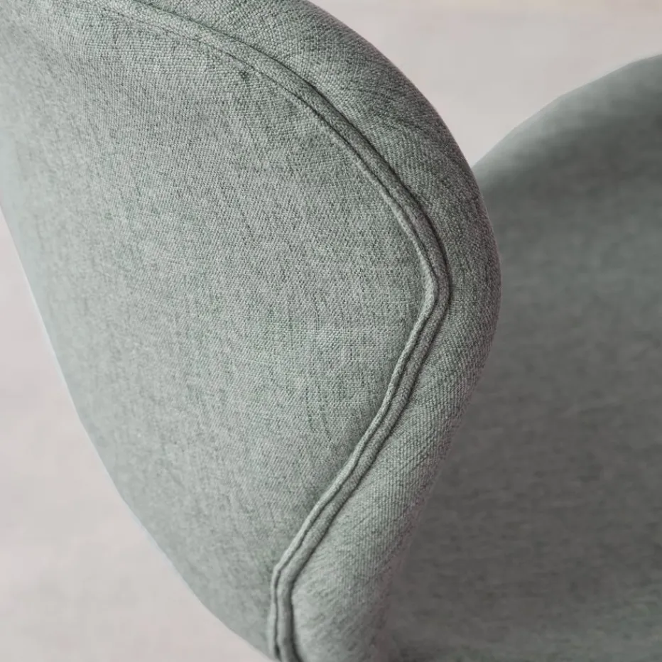 Nori Chaise de bureau rembourrée vert aigue-marine avec roulettes^Banak Clearance