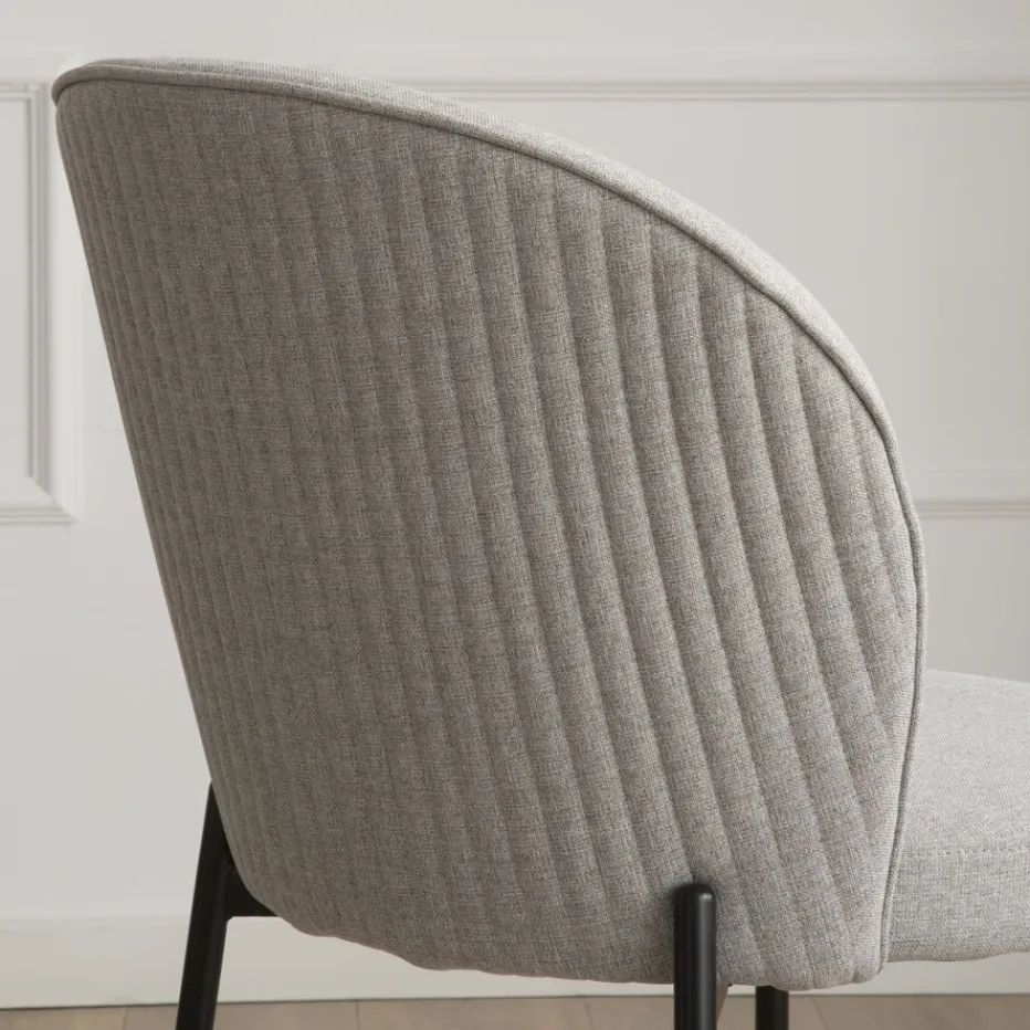 Nuren Chaise rembourrée gris perle^Banak New