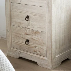Oblak Commode en bois massif blanc shabby^Banak Hot