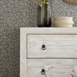 Oblak Commode en bois massif blanc shabby^Banak Online