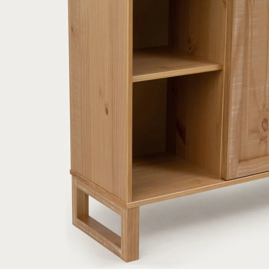 Olivia Meuble d'entrée avec espace de rangement en bois massif naturel^Banak Outlet