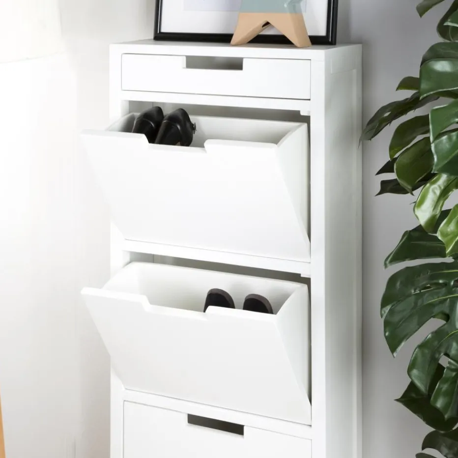 Orus Chaussure étroit suspendu en bois laqué blanc^Banak Best