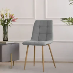 Pack 4 chaises basilea rembourrée gris^Banak Hot