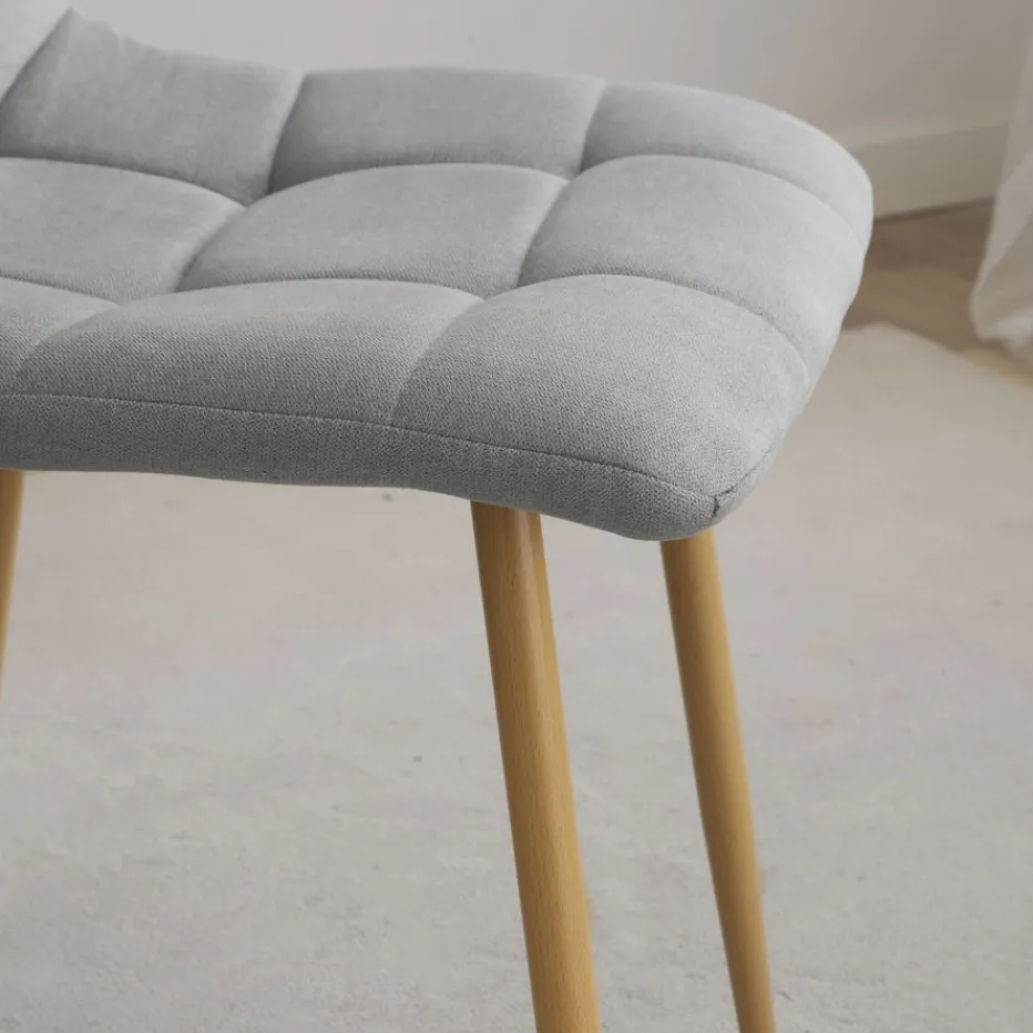 Pack 4 chaises basilea rembourrée gris^Banak Hot