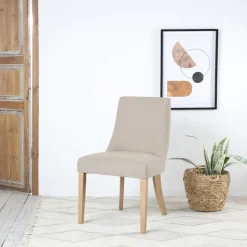 Pack 2 chaises bimba rembourrée beige^Banak Clearance
