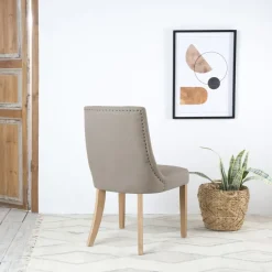 Pack 4 chaises bimba rembourrée gris^Banak Outlet