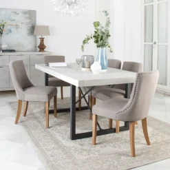Pack 4 chaises bimba rembourrée gris^Banak Outlet