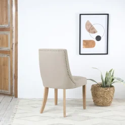 Pack 4 chaises bimba rembourrée beige^Banak Clearance