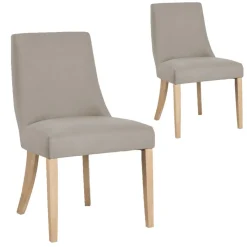 Pack 2 chaises bimba rembourrée gris^Banak Hot