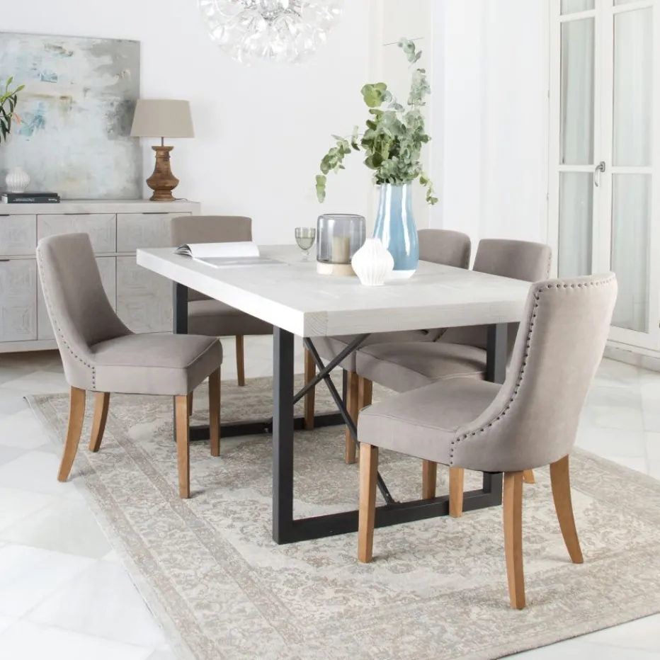 Pack 2 chaises bimba rembourrée gris^Banak Hot