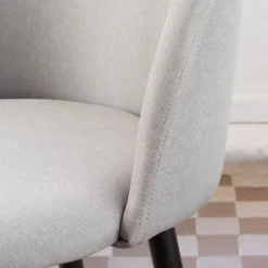 Pack 4 chaises curie rembourrée gris^Banak Outlet