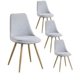 Pack 4 chaises devon rembourrée gris^Banak Hot