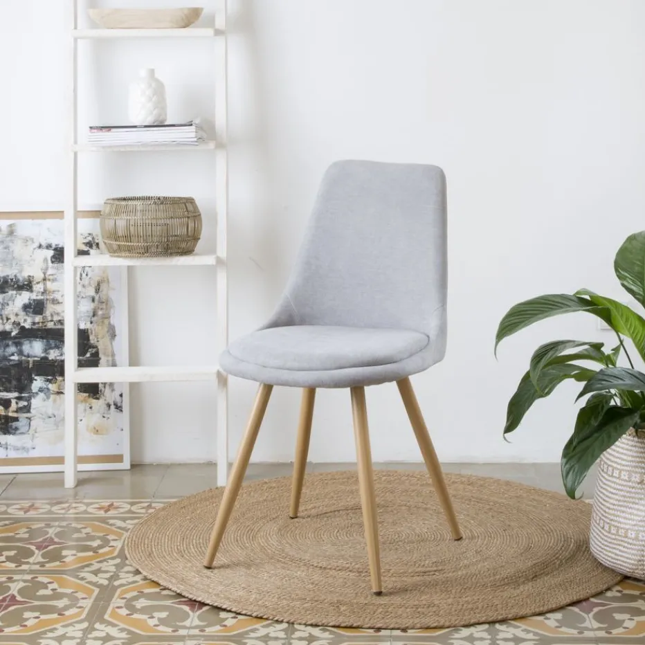 Pack 4 chaises devon rembourrée gris^Banak Hot