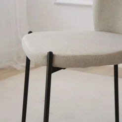 Pack 4 chaises nuren rembourrée beige^Banak Hot