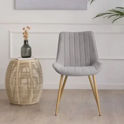 Pack 4 chaises roma rembourrée gris^Banak Hot