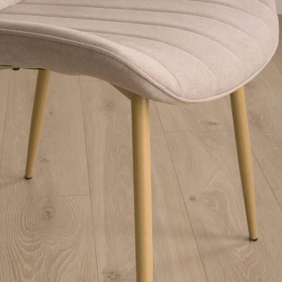 Pack 4 chaises roma rembourrée beige^Banak Hot