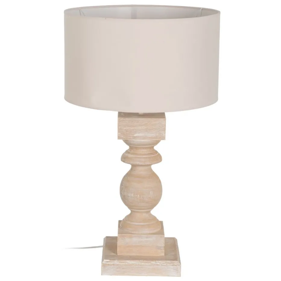 Padas Lampe de table en bois et tissu^Banak