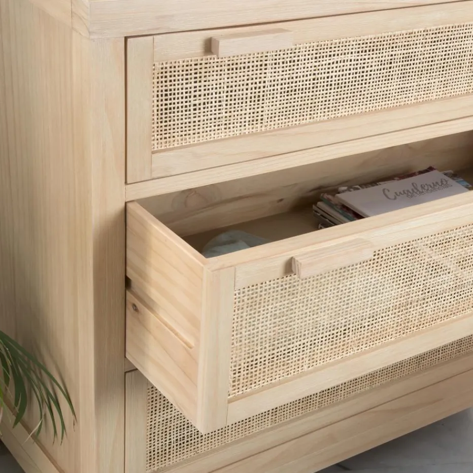 Pandora Commode en bois et rotin^Banak