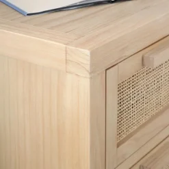Pandora Commode en bois et rotin^Banak