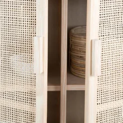Pandora Meuble d'appoint en bois et rotin^Banak Hot